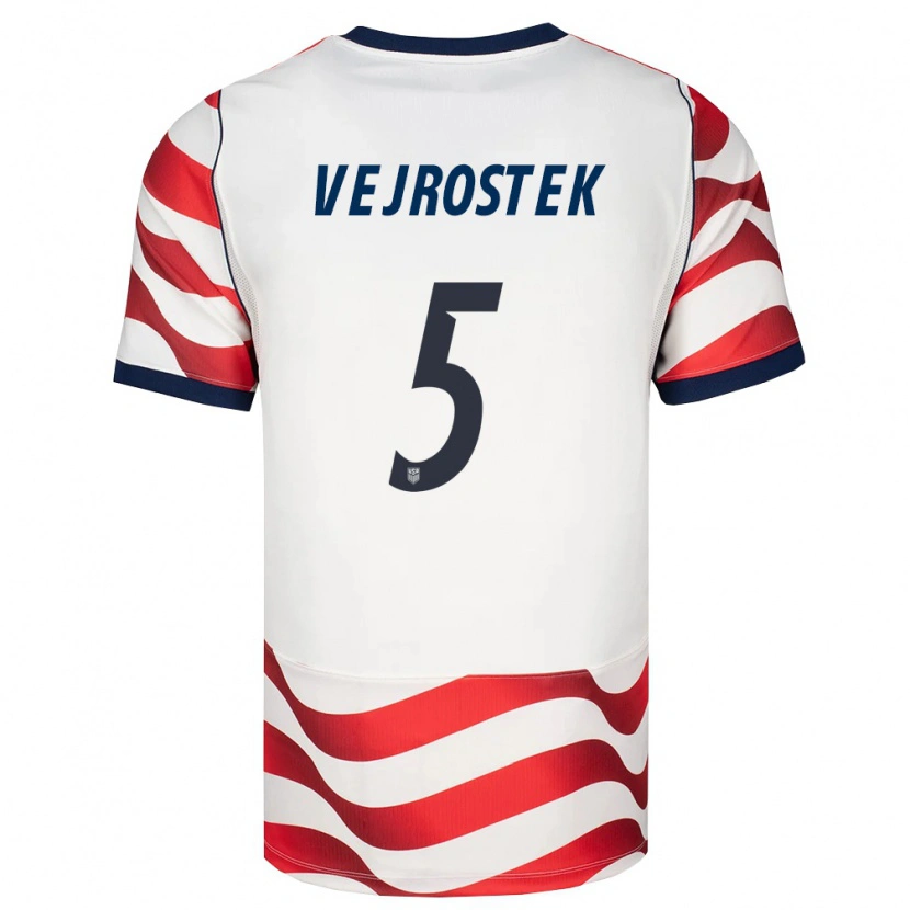 Danxen Hombre Camiseta Estados Unidos Liam Vejrostek #5 Rojo Blanco Negro 1ª Equipación 26-28 La Camisa México