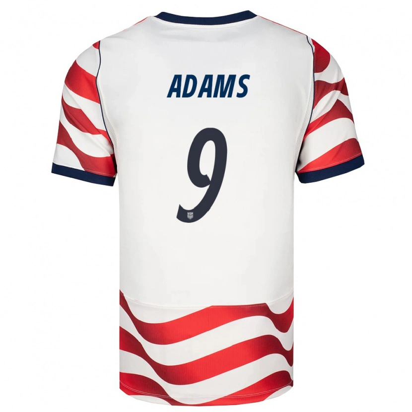 Danxen Hombre Camiseta Estados Unidos Chase Adams #9 Rojo Blanco Negro 1ª Equipación 26-28 La Camisa México