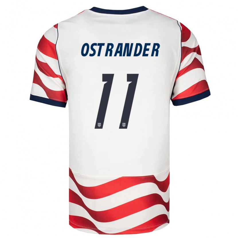 Danxen Hombre Camiseta Estados Unidos William Ostrander #11 Rojo Blanco Negro 1ª Equipación 26-28 La Camisa México