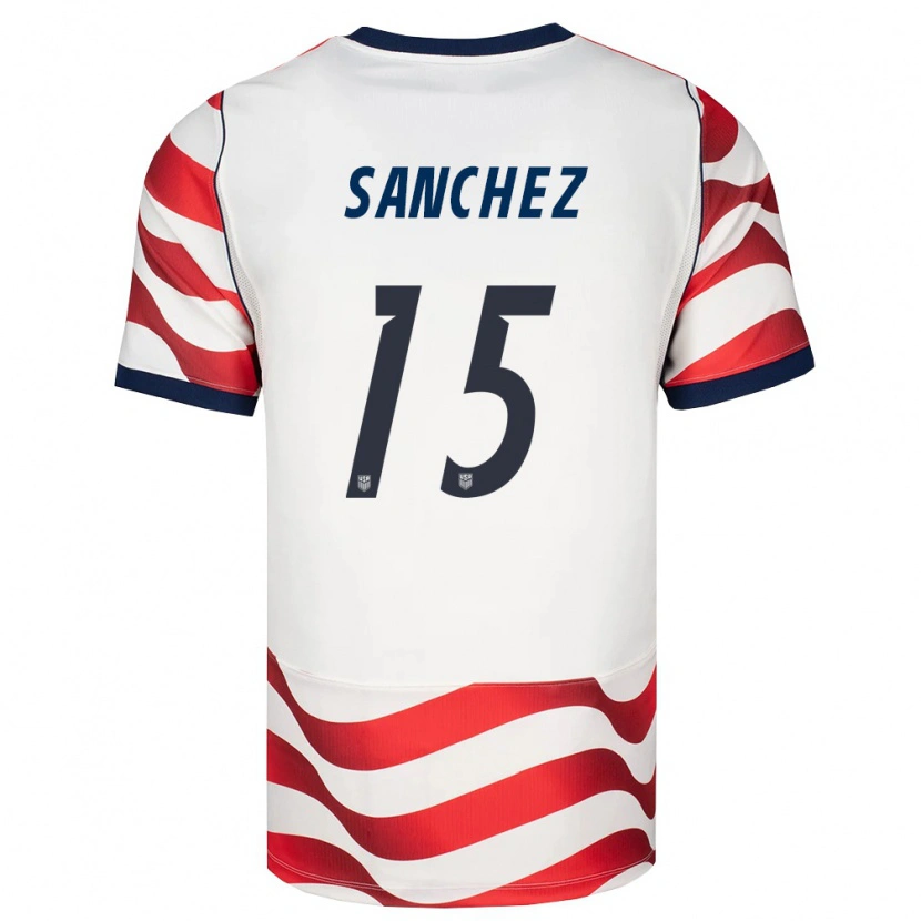 Danxen Hombre Camiseta Estados Unidos Cooper Sanchez #15 Rojo Blanco Negro 1ª Equipación 26-28 La Camisa México