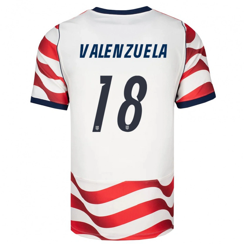 Danxen Hombre Camiseta Estados Unidos Gerardo Valenzuela #18 Rojo Blanco Negro 1ª Equipación 26-28 La Camisa México