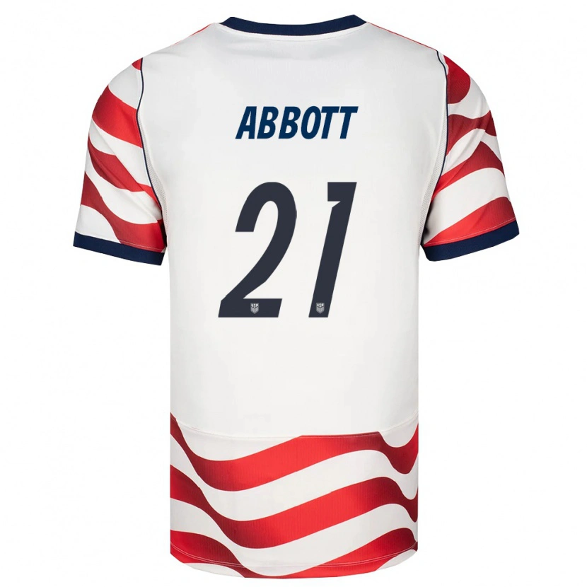 Danxen Hombre Camiseta Estados Unidos Keller Abbott #21 Rojo Blanco Negro 1ª Equipación 26-28 La Camisa México