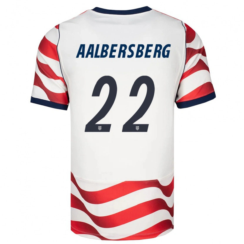 Danxen Hombre Camiseta Estados Unidos Miles Aalbersberg #22 Rojo Blanco Negro 1ª Equipación 26-28 La Camisa México
