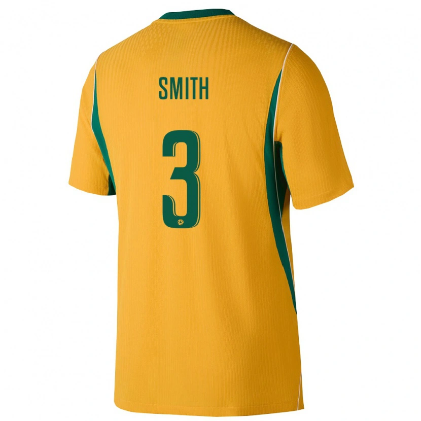Danxen Hombre Camiseta Australia Xavier Smith #3 Amarillo Verde 1ª Equipación 26-28 La Camisa México