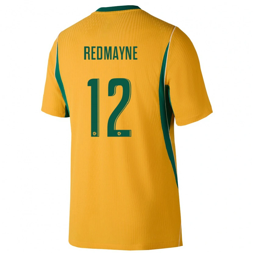 Danxen Hombre Camiseta Australia Andrew Redmayne #12 Amarillo Verde 1ª Equipación 26-28 La Camisa México