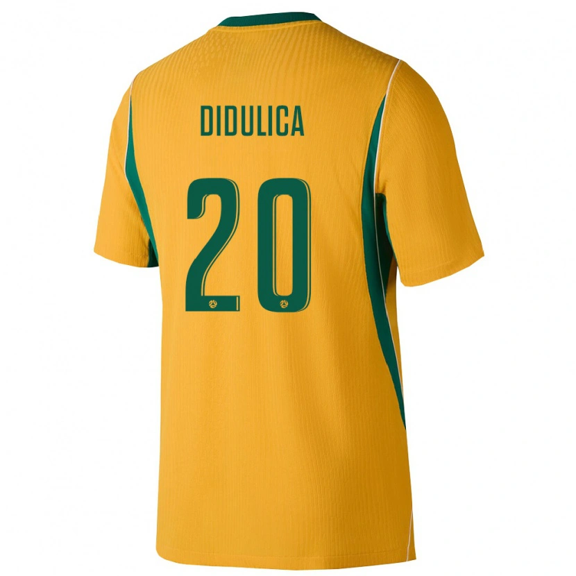 Danxen Hombre Camiseta Australia Anthony Didulica #20 Amarillo Verde 1ª Equipación 26-28 La Camisa México