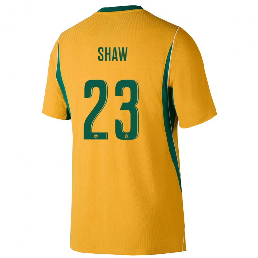 Danxen Hombre Camiseta Australia Emmett Shaw #23 Amarillo Verde 1ª Equipación 26-28 La Camisa México