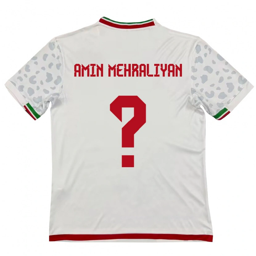 Danxen Hombre Camiseta Irán Mohammadamin Mehraliyan #0 Blanco Rojo 1ª Equipación 26-28 La Camisa México
