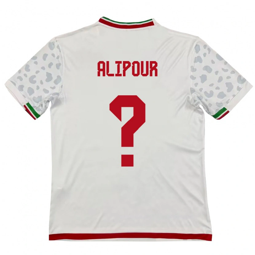 Danxen Hombre Camiseta Irán Mahan Alipour #0 Blanco Rojo 1ª Equipación 26-28 La Camisa México