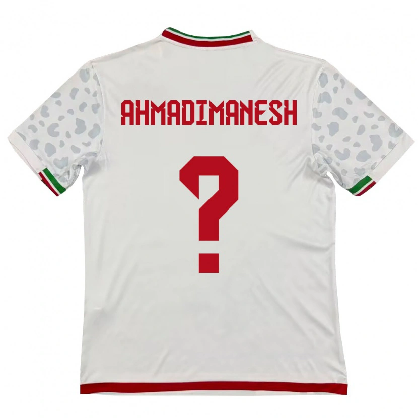 Danxen Hombre Camiseta Irán Iliya Ahmadimanesh #0 Blanco Rojo 1ª Equipación 26-28 La Camisa México