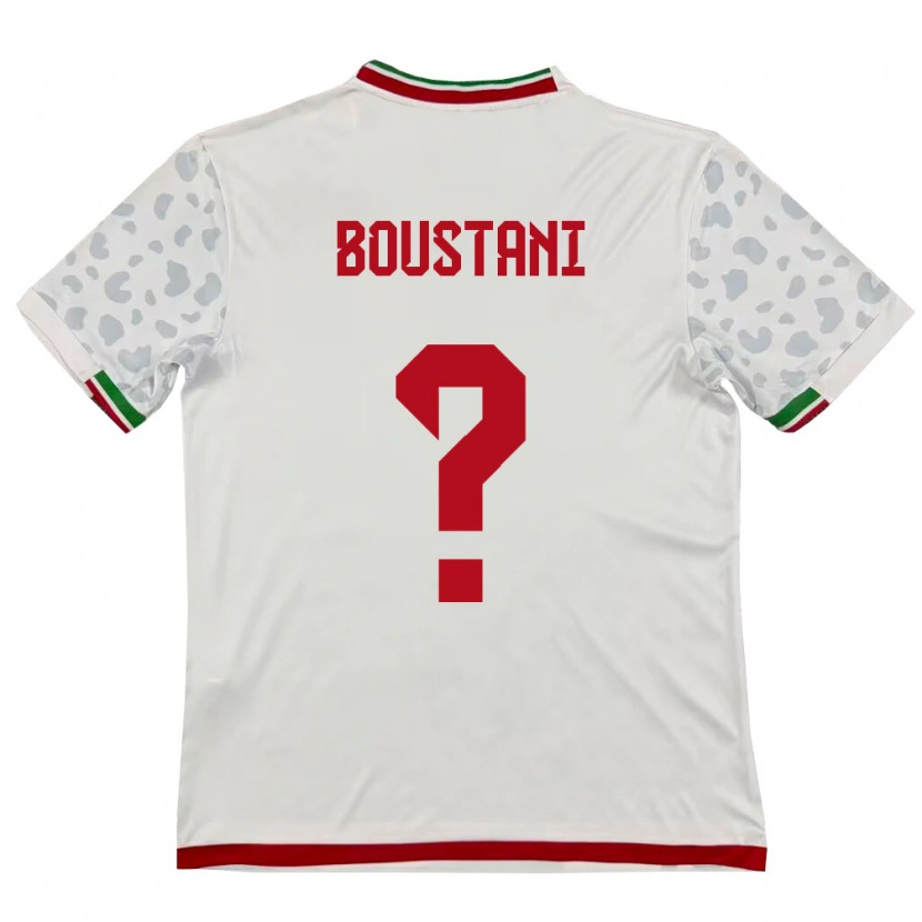 Danxen Hombre Camiseta Irán Amirmohammad Boustani #0 Blanco Rojo 1ª Equipación 26-28 La Camisa México