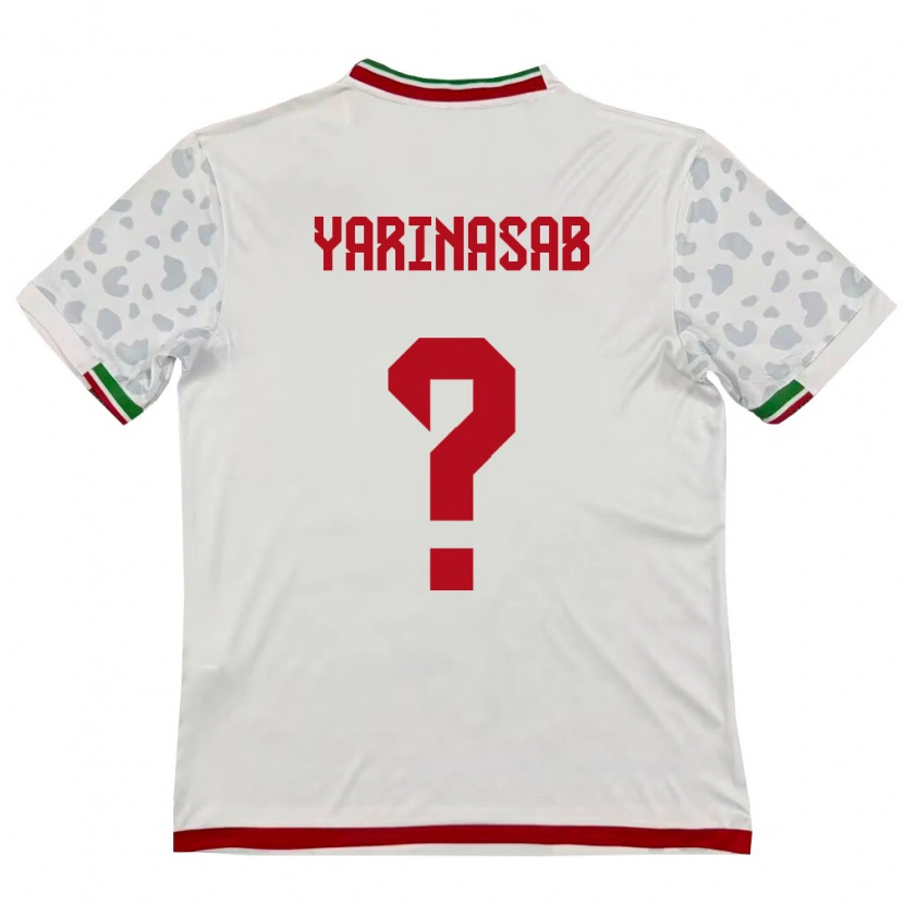 Danxen Hombre Camiseta Irán Alireza Yarinasab #0 Blanco Rojo 1ª Equipación 26-28 La Camisa México