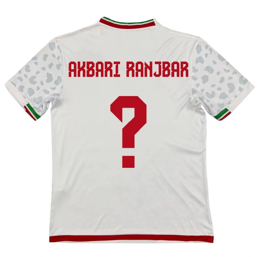 Danxen Hombre Camiseta Irán Mohammad Akbari Ranjbar #0 Blanco Rojo 1ª Equipación 26-28 La Camisa México