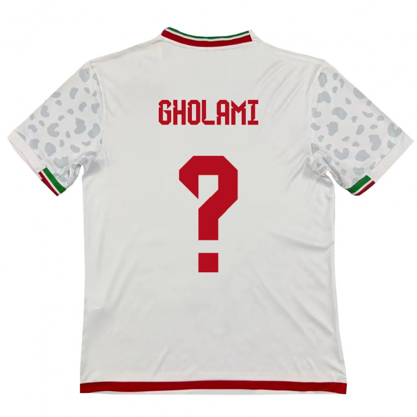 Danxen Hombre Camiseta Irán Mani Gholami #0 Blanco Rojo 1ª Equipación 26-28 La Camisa México