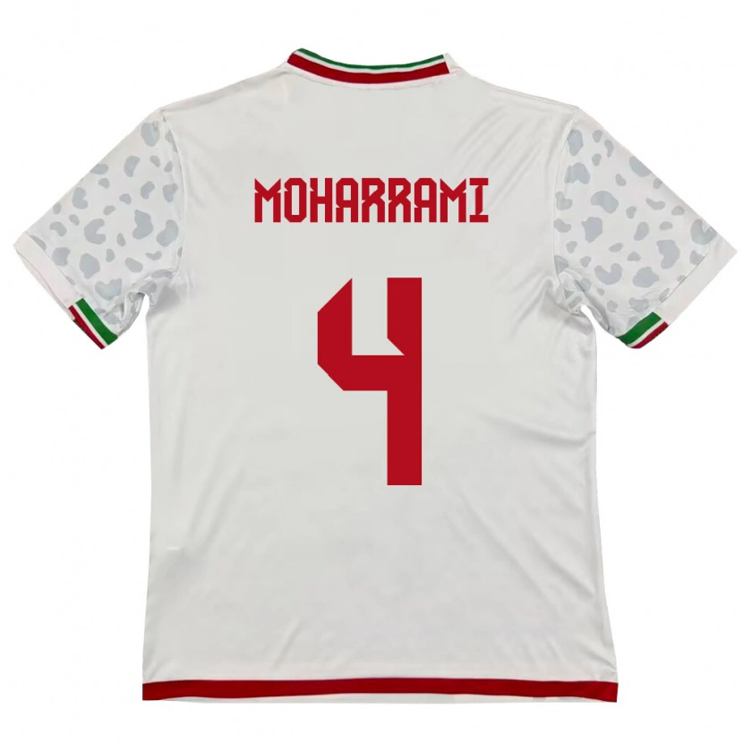 Danxen Hombre Camiseta Irán Mohammadreza Moharrami #4 Blanco Rojo 1ª Equipación 26-28 La Camisa México