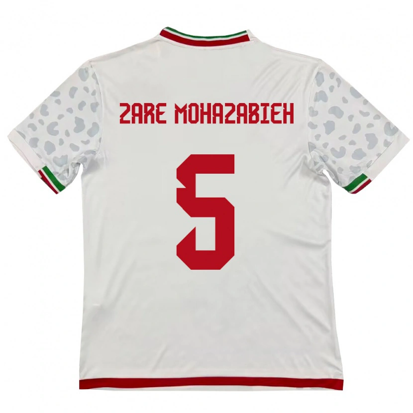 Danxen Hombre Camiseta Irán Mohammadmehdi Zare #5 Blanco Rojo 1ª Equipación 26-28 La Camisa México