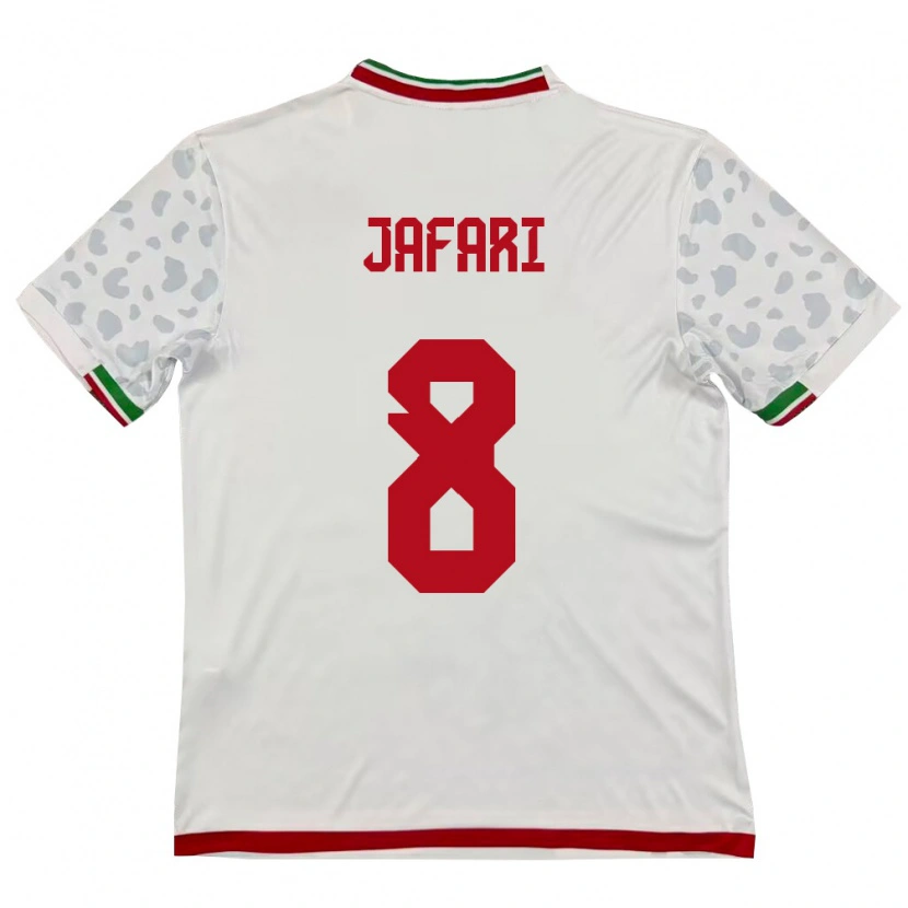 Danxen Hombre Camiseta Irán Pouya Jafari #8 Blanco Rojo 1ª Equipación 26-28 La Camisa México