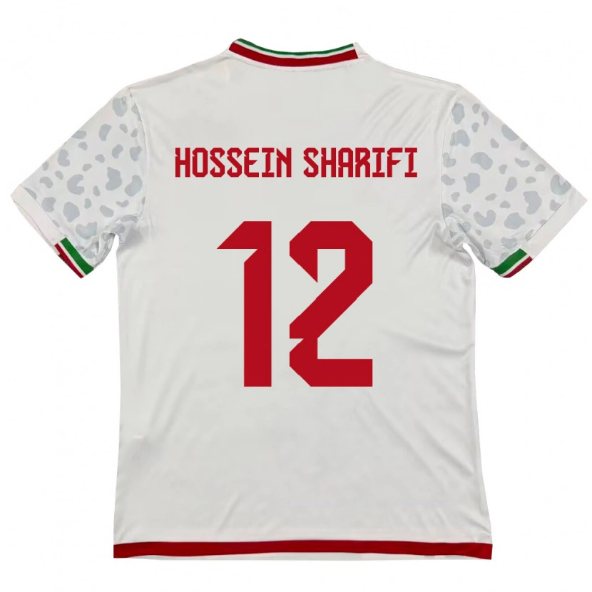 Danxen Hombre Camiseta Irán Mohammad Hossein Sharifi #12 Blanco Rojo 1ª Equipación 26-28 La Camisa México