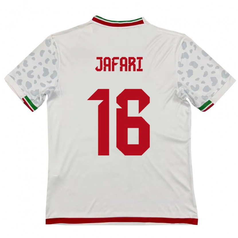 Danxen Hombre Camiseta Irán Yasan Jafari #16 Blanco Rojo 1ª Equipación 26-28 La Camisa México