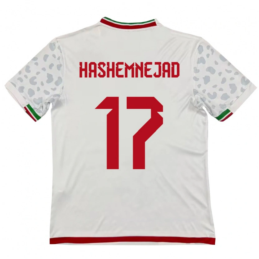 Danxen Hombre Camiseta Irán Mehdi Hashemnejad #17 Blanco Rojo 1ª Equipación 26-28 La Camisa México