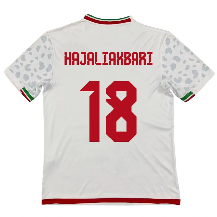 Danxen Hombre Camiseta Irán Mohammadhossein Hajaliakbari #18 Blanco Rojo 1ª Equipación 26-28 La Camisa México