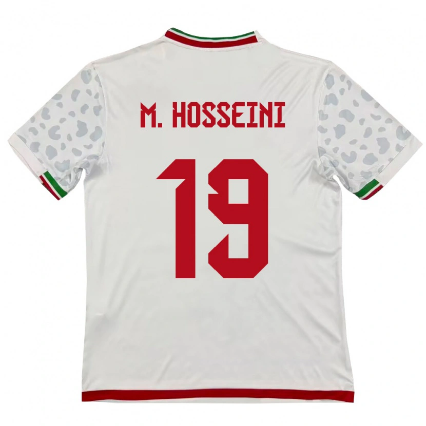 Danxen Hombre Camiseta Irán Majid Hosseini #19 Blanco Rojo 1ª Equipación 26-28 La Camisa México
