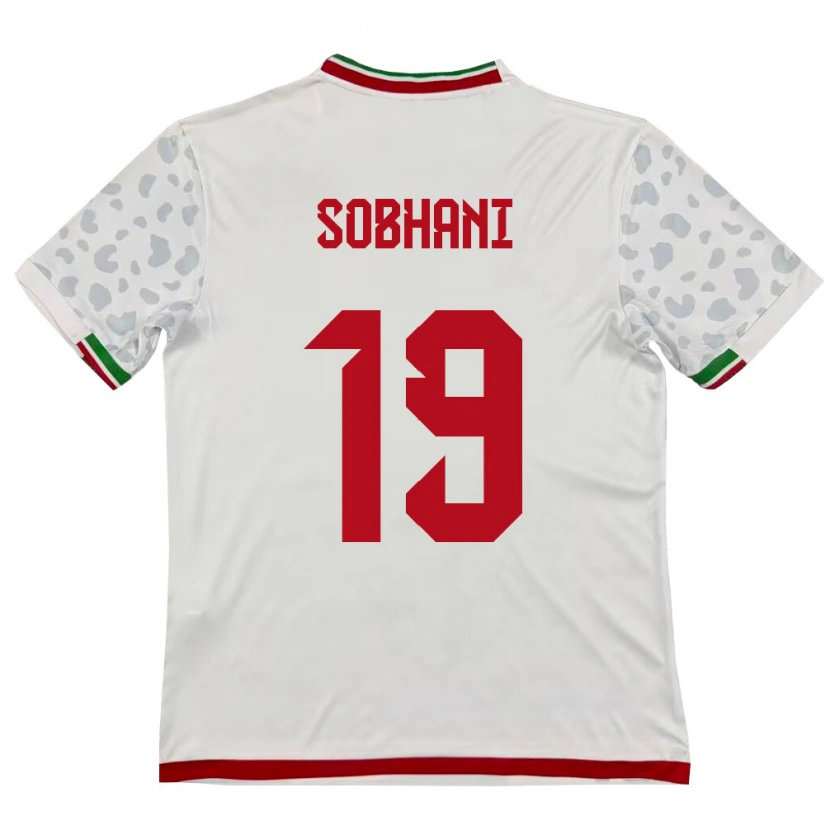 Danxen Hombre Camiseta Irán Ali Sobhani #19 Blanco Rojo 1ª Equipación 26-28 La Camisa México