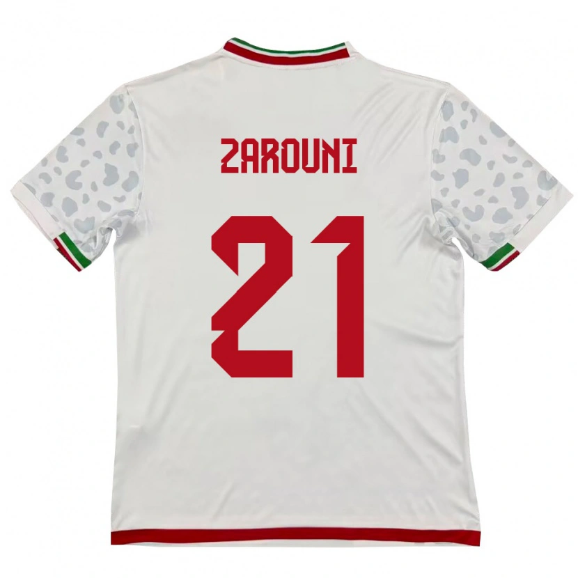 Danxen Hombre Camiseta Irán Hamidreza Zarouni #21 Blanco Rojo 1ª Equipación 26-28 La Camisa México