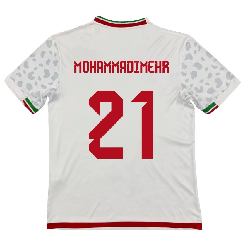 Danxen Hombre Camiseta Irán Amirtaha Mohammadimehr #21 Blanco Rojo 1ª Equipación 26-28 La Camisa México