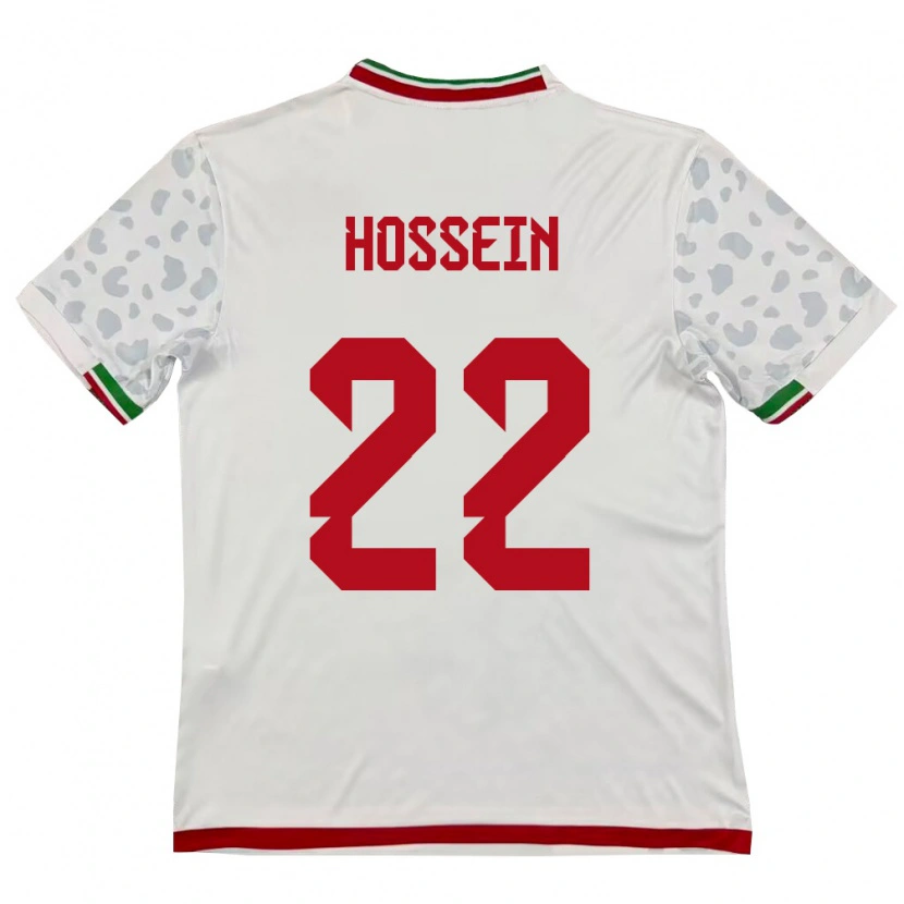 Danxen Hombre Camiseta Irán Seyed Hossein Hosseini #22 Blanco Rojo 1ª Equipación 26-28 La Camisa México