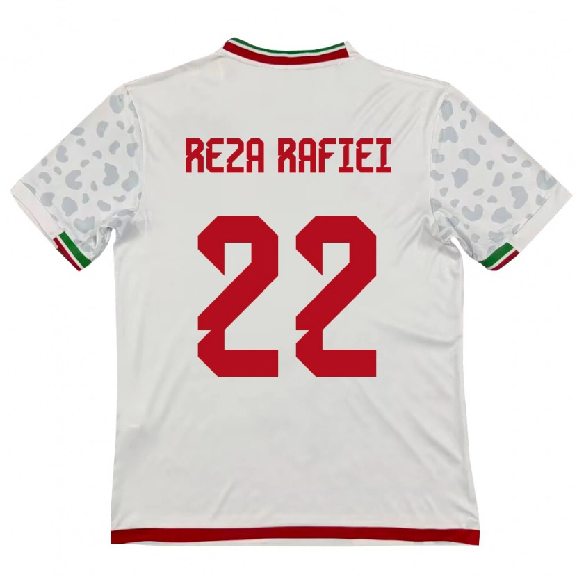 Danxen Hombre Camiseta Irán Amir Reza Rafiei #22 Blanco Rojo 1ª Equipación 26-28 La Camisa México