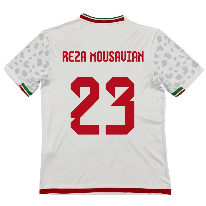 Danxen Hombre Camiseta Irán Seyed Reza Mousavian #23 Blanco Rojo 1ª Equipación 26-28 La Camisa México
