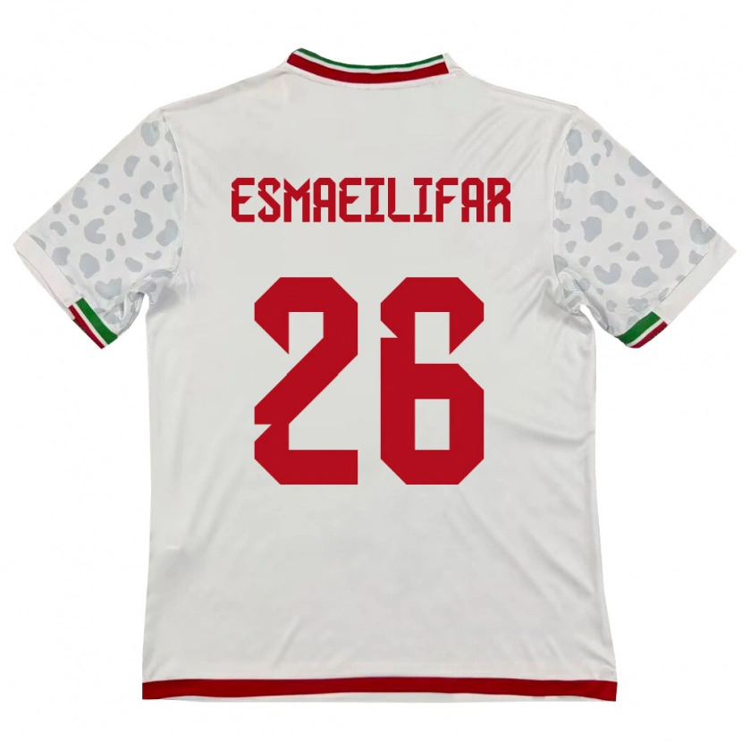 Danxen Hombre Camiseta Irán Danial Esmaeilifar #26 Blanco Rojo 1ª Equipación 26-28 La Camisa México