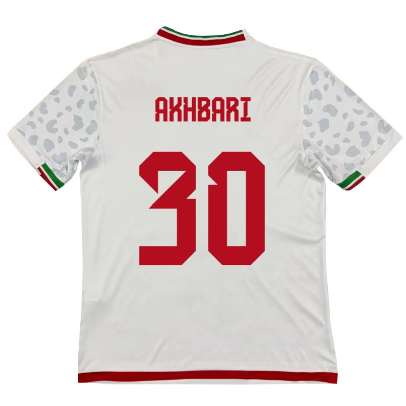 Danxen Hombre Camiseta Irán Mohammadreza Akhbari #30 Blanco Rojo 1ª Equipación 26-28 La Camisa México