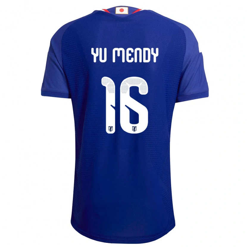 Danxen Hombre Camiseta Japón Simon Yu Mendy #16 Azul Blanco Rojo 1ª Equipación 26-28 La Camisa México