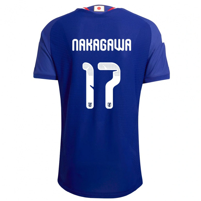 Danxen Hombre Camiseta Japón Hagumu Nakagawa #17 Azul Blanco Rojo 1ª Equipación 26-28 La Camisa México