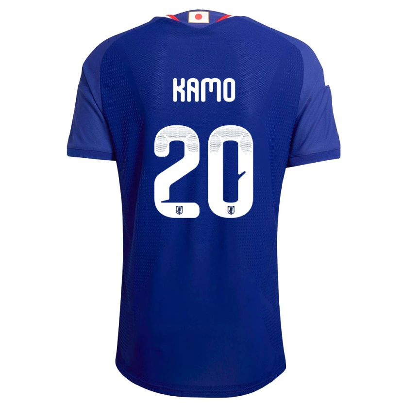 Danxen Hombre Camiseta Japón Yuito Kamo #20 Azul Blanco Rojo 1ª Equipación 26-28 La Camisa México