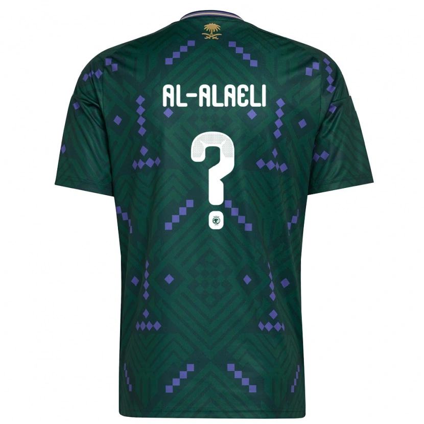 Danxen Hombre Camiseta Arabia Saudita Mishal Al-Alaeli #0 Verde Púrpura Blanco 1ª Equipación 26-28 La Camisa México