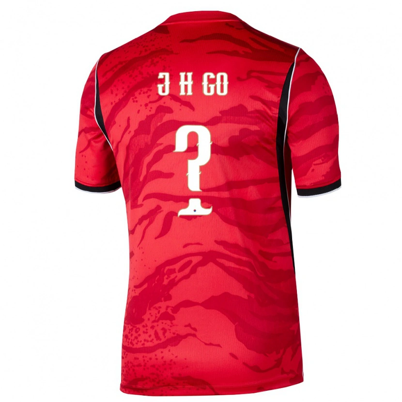 Danxen Hombre Camiseta Corea Del Sur Go Jong Hyeon #0 Rojo Blanco Negro 1ª Equipación 26-28 La Camisa México