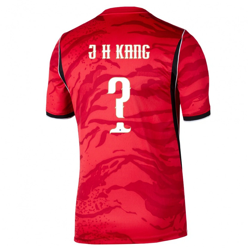 Danxen Hombre Camiseta Corea Del Sur Kang Ju Hyeok #0 Rojo Blanco Negro 1ª Equipación 26-28 La Camisa México