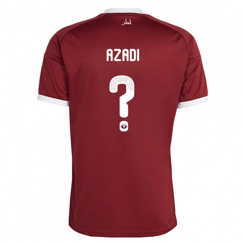 Danxen Hombre Camiseta Catar Faisal Azadi #0 Rojo Borgoña Blanco 1ª Equipación 26-28 La Camisa México