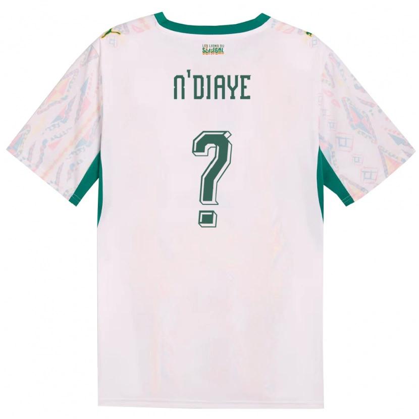 Danxen Hombre Camiseta Senegal Massamba N'diaye #0 Blanco Verde Amarillo 1ª Equipación 26-28 La Camisa México