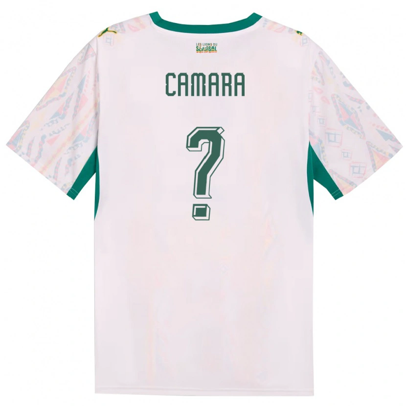 Danxen Hombre Camiseta Senegal Famara Camara #0 Blanco Verde Amarillo 1ª Equipación 26-28 La Camisa México