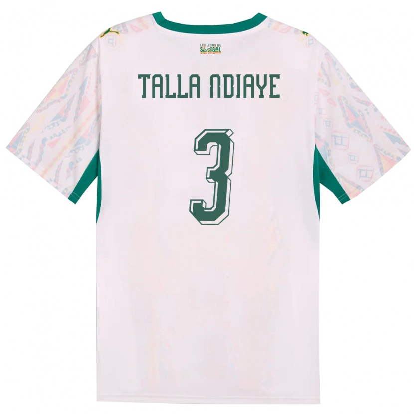 Danxen Hombre Camiseta Senegal Mor Talla Ndiaye #3 Blanco Verde Amarillo 1ª Equipación 26-28 La Camisa México