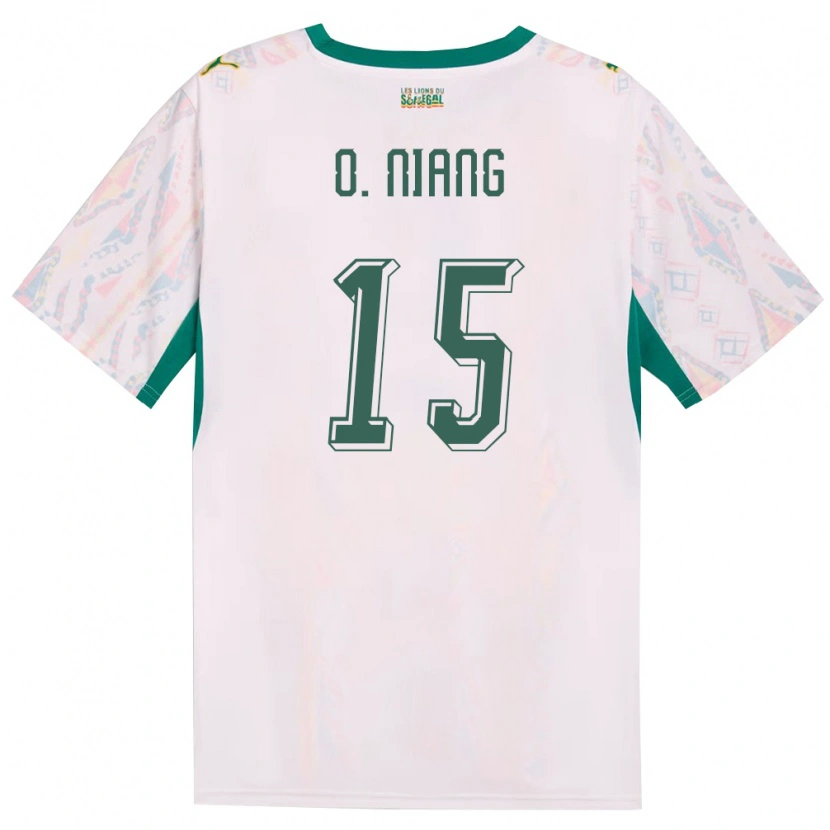 Danxen Hombre Camiseta Senegal Ousseynou Niang #15 Blanco Verde Amarillo 1ª Equipación 26-28 La Camisa México