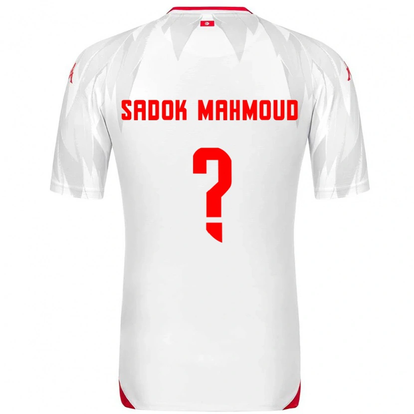 Danxen Hombre Camiseta Túnez Mohamed Sadok Mahmoud #0 Blanco Rojo 1ª Equipación 26-28 La Camisa México