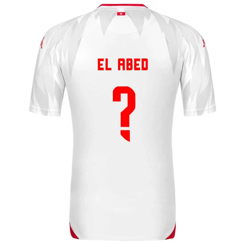 Danxen Hombre Camiseta Túnez Iyed El Abed #0 Blanco Rojo 1ª Equipación 26-28 La Camisa México