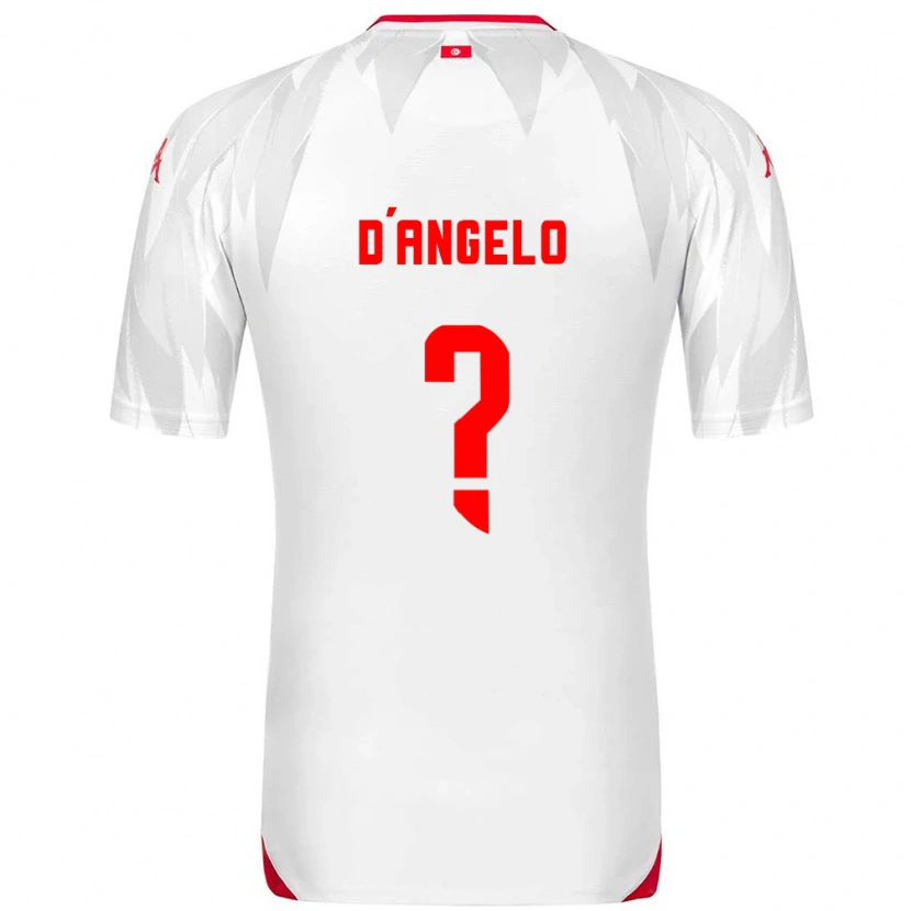 Danxen Hombre Camiseta Túnez Gianni D'angelo #0 Blanco Rojo 1ª Equipación 26-28 La Camisa México