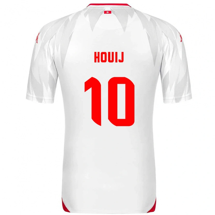 Danxen Hombre Camiseta Túnez Mariem Houij #10 Blanco Rojo 1ª Equipación 26-28 La Camisa México