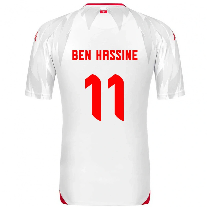 Danxen Hombre Camiseta Túnez Othmen Ben Hassine #11 Blanco Rojo 1ª Equipación 26-28 La Camisa México